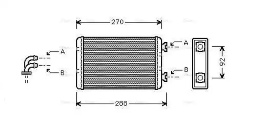 топлообменник, отопление на вътрешното пространство AVA QUALITY COOLING BW6173