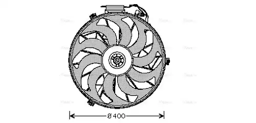 вентилатор, охлаждане на двигателя AVA QUALITY COOLING BW7507