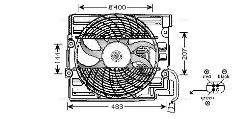 вентилатор, охлаждане на двигателя AVA QUALITY COOLING BW7510