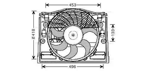 вентилатор, охлаждане на двигателя AVA QUALITY COOLING BW7514