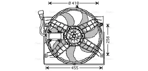 вентилатор, охлаждане на двигателя AVA QUALITY COOLING BW7525