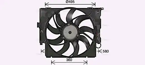 вентилатор, охлаждане на двигателя AVA QUALITY COOLING BW7586