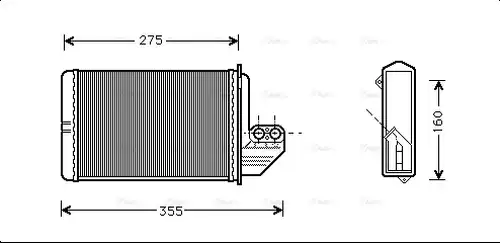 топлообменник, отопление на вътрешното пространство AVA QUALITY COOLING BWA6172