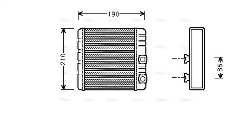 топлообменник, отопление на вътрешното пространство AVA QUALITY COOLING BWA6211