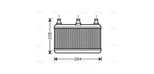 топлообменник, отопление на вътрешното пространство AVA QUALITY COOLING BWA6341