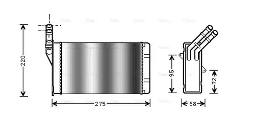 топлообменник, отопление на вътрешното пространство AVA QUALITY COOLING CN6055