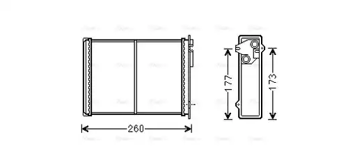 топлообменник, отопление на вътрешното пространство AVA QUALITY COOLING CN6260