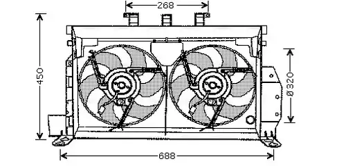 вентилатор, охлаждане на двигателя AVA QUALITY COOLING CN7521