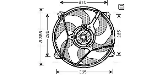 вентилатор, охлаждане на двигателя AVA QUALITY COOLING CN7530