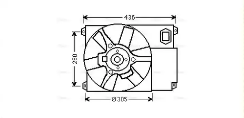 вентилатор, охлаждане на двигателя AVA QUALITY COOLING CN7541