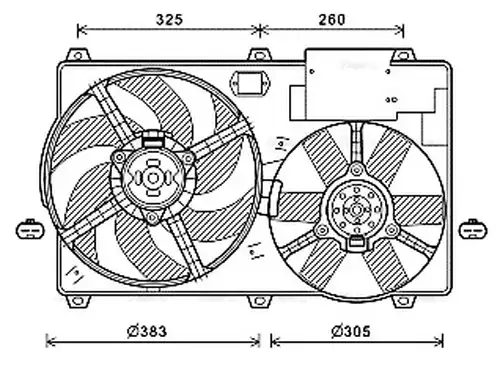 вентилатор, охлаждане на двигателя AVA QUALITY COOLING CN7554