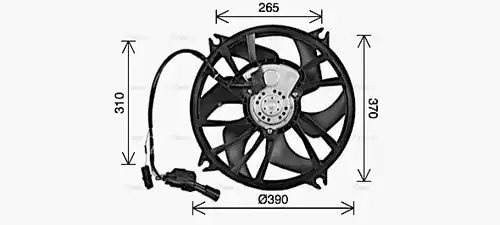 вентилатор, охлаждане на двигателя AVA QUALITY COOLING CN7556