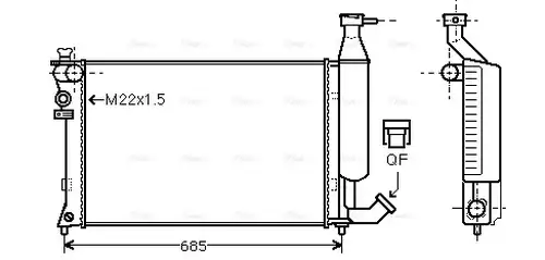 воден радиатор AVA QUALITY COOLING CNA2140