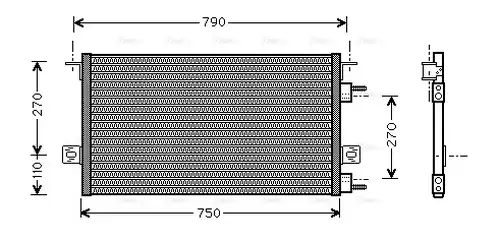 кондензатор, климатизация AVA QUALITY COOLING CR5037