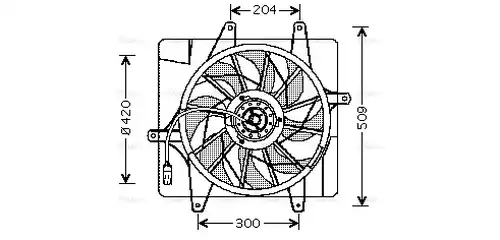 вентилатор, охлаждане на двигателя AVA QUALITY COOLING CR7505