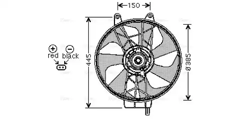 вентилатор, охлаждане на двигателя AVA QUALITY COOLING CR7506