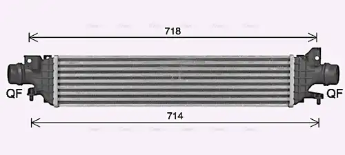 интеркулер (охладител за въздуха на турбината) AVA QUALITY COOLING CT4074