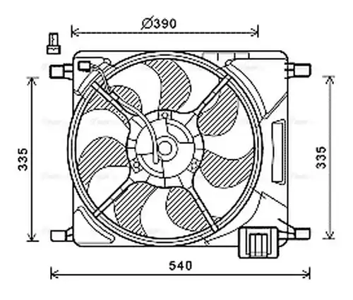 вентилатор, охлаждане на двигателя AVA QUALITY COOLING CT7501