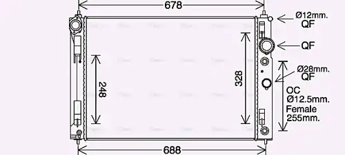 воден радиатор AVA QUALITY COOLING DN2450