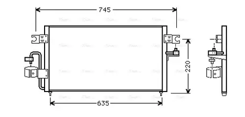 кондензатор, климатизация AVA QUALITY COOLING DN5178