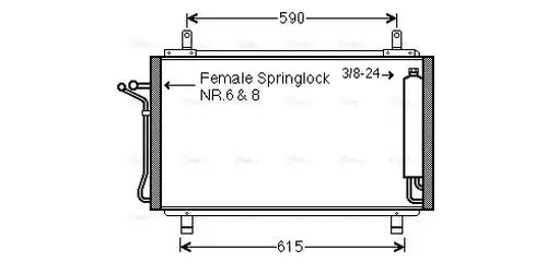 кондензатор, климатизация AVA QUALITY COOLING DN5329D