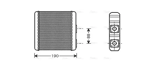 топлообменник, отопление на вътрешното пространство AVA QUALITY COOLING DN6139