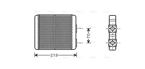 топлообменник, отопление на вътрешното пространство AVA QUALITY COOLING DN6226