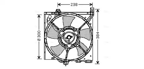 вентилатор, охлаждане на двигателя AVA QUALITY COOLING DN7520