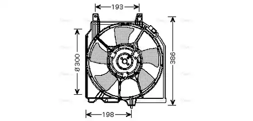 вентилатор, охлаждане на двигателя AVA QUALITY COOLING DN7521