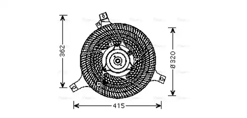 вентилатор, охлаждане на двигателя AVA QUALITY COOLING DN7530