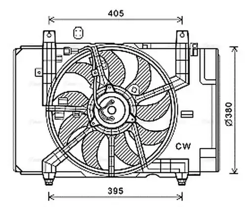 вентилатор, охлаждане на двигателя AVA QUALITY COOLING DN7532