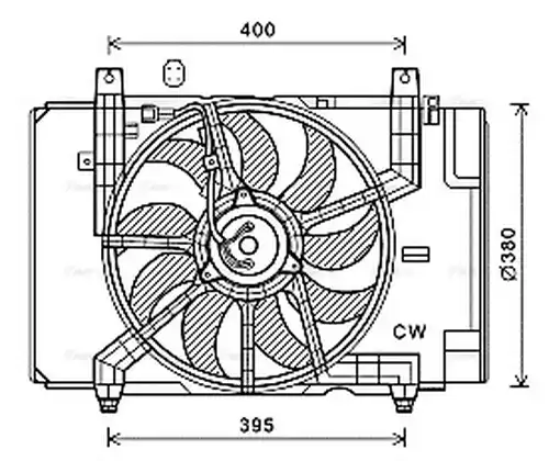 вентилатор, охлаждане на двигателя AVA QUALITY COOLING DN7534