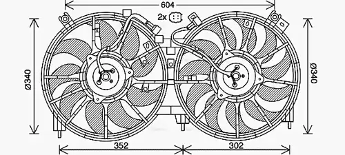 вентилатор, охлаждане на двигателя AVA QUALITY COOLING DN7537