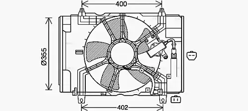 вентилатор, охлаждане на двигателя AVA QUALITY COOLING DN7538