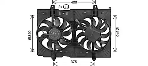 вентилатор, охлаждане на двигателя AVA QUALITY COOLING DN7539