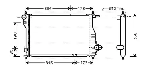 воден радиатор AVA QUALITY COOLING DW2075