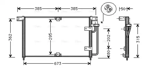 кондензатор, климатизация AVA QUALITY COOLING DW5032