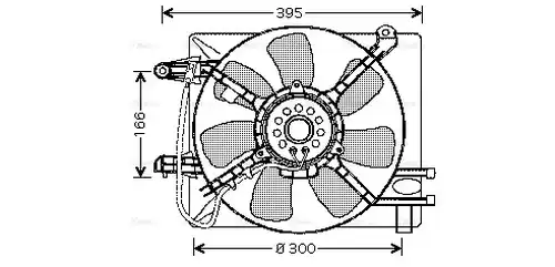 вентилатор, охлаждане на двигателя AVA QUALITY COOLING DW7505