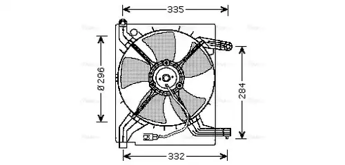 вентилатор, охлаждане на двигателя AVA QUALITY COOLING DW7506