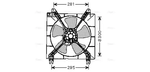 вентилатор, охлаждане на двигателя AVA QUALITY COOLING DW7507