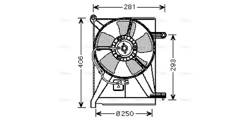 вентилатор, охлаждане на двигателя AVA QUALITY COOLING DW7510