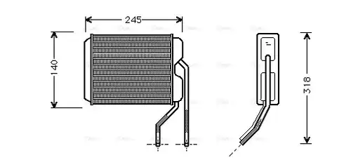 топлообменник, отопление на вътрешното пространство AVA QUALITY COOLING DWA6026