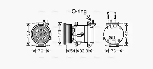 компресор за климатик AVA QUALITY COOLING DWAK071