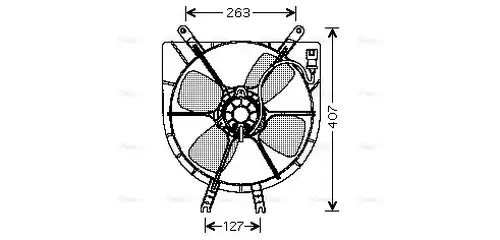 вентилатор, охлаждане на двигателя AVA QUALITY COOLING HD7505