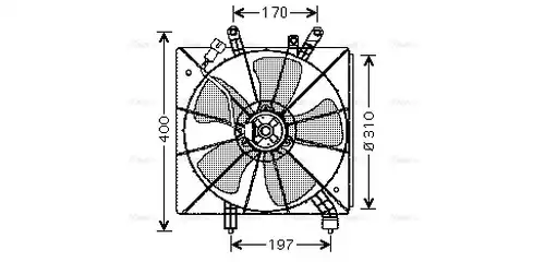 вентилатор, охлаждане на двигателя AVA QUALITY COOLING HD7507