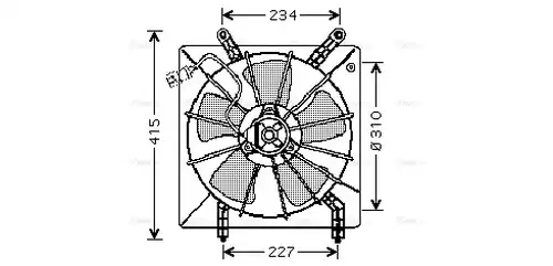 вентилатор, охлаждане на двигателя AVA QUALITY COOLING HD7510