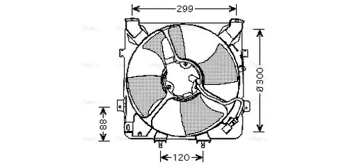 вентилатор, охлаждане на двигателя AVA QUALITY COOLING HD7522