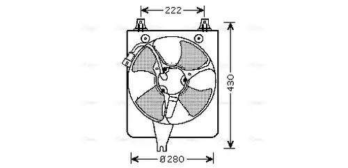 вентилатор, охлаждане на двигателя AVA QUALITY COOLING HD7529