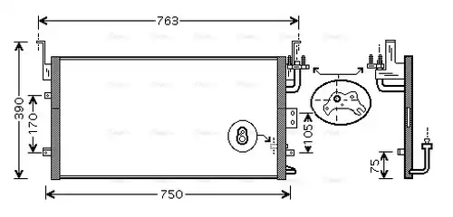 кондензатор, климатизация AVA QUALITY COOLING HY5135