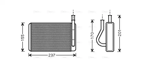 топлообменник, отопление на вътрешното пространство AVA QUALITY COOLING HY6089